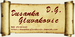 Dušanka Gluvaković vizit kartica